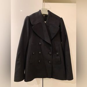 Burberry black wool/cashmere pea coat